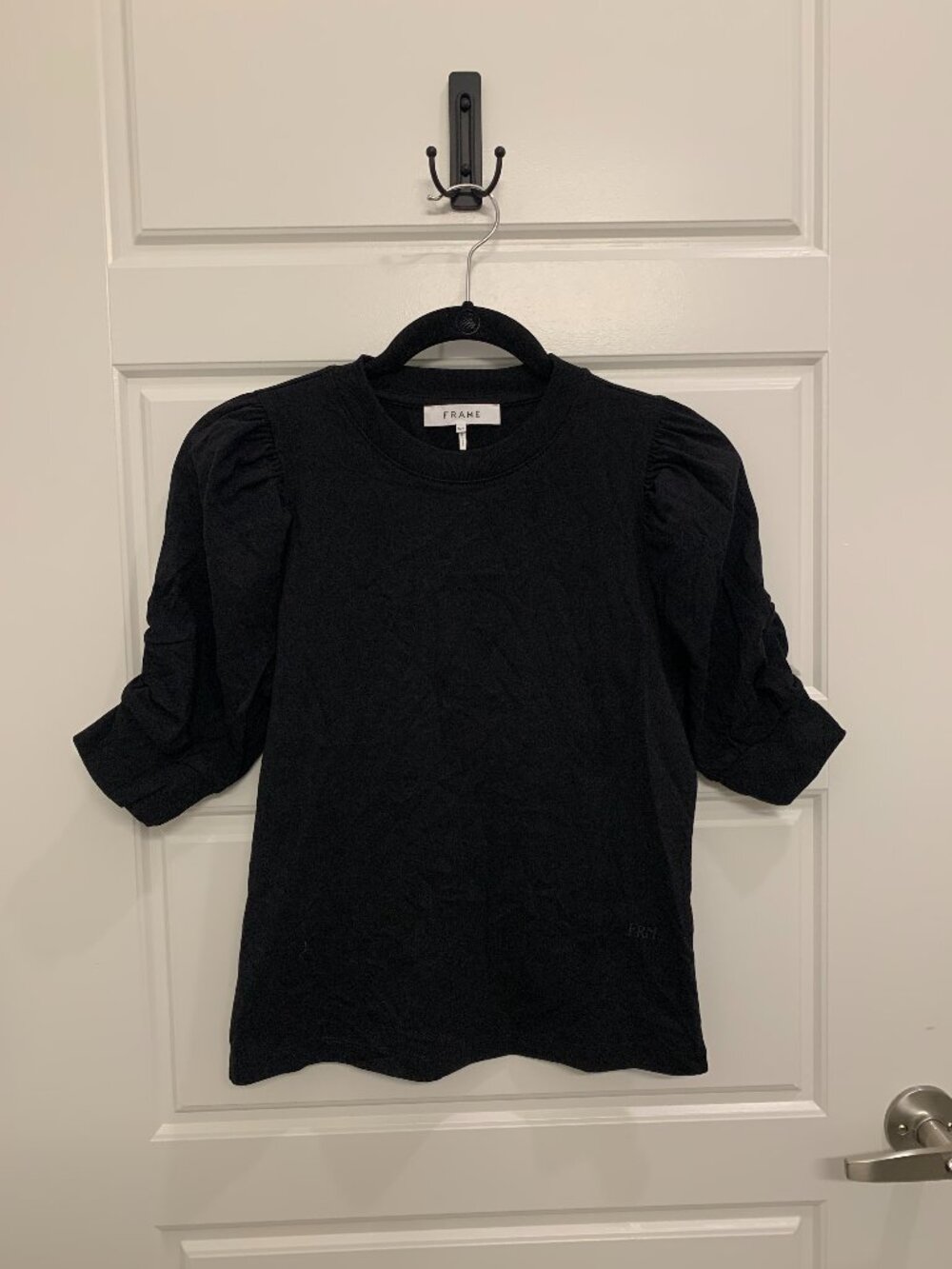 FRAME Cotton Puff Sleeve Top